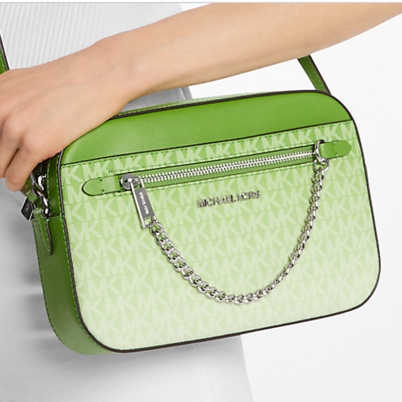 Michael Kors Jet Set Lg East West Ombré Signature Logo Crossbody 
Jungle Green - Picture 1 of 13